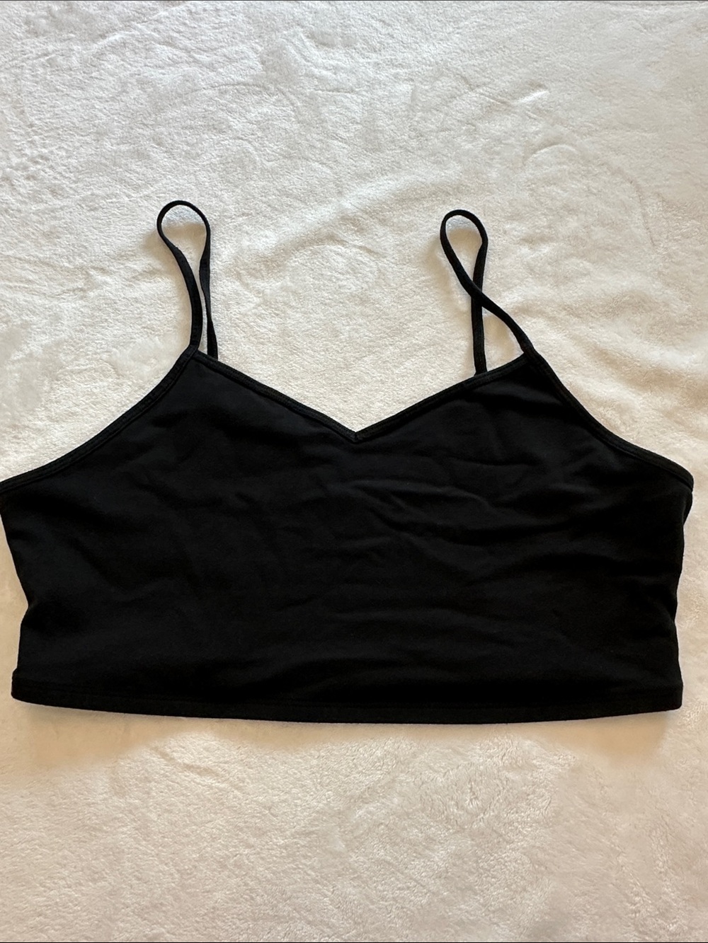 Black Seamless Cami Sports Bra - Minimal Support